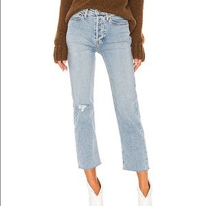 NWT Re/Done high rise stove pipe jeans size 26